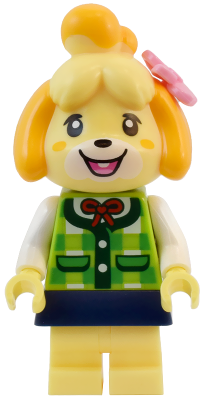 Isabelle - Plaid Vest, Dark Blue Skirt