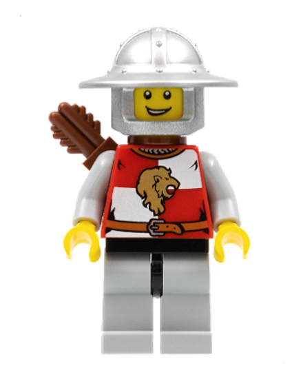 Kingdoms - Lion Knight Quarters, Helmet with Broad Brim, Quiver, Open Grin