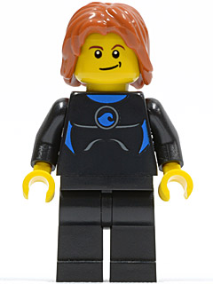 Coast Guard City - Surfer in Wetsuit, Dark Orange Tousled Hair, Crooked Smile