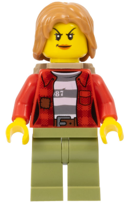 Mountain Police - Crook Female Jacket over 87 Prison Stripes, Backpack