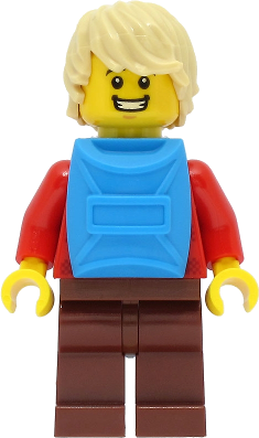 Passenger - Male, Red Plaid Flannel Shirt, Reddish Brown Legs, Tan Hair, Dark Azure Backpack
