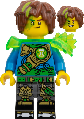 Mateo - Trans-Bright Green Shoulder Armor