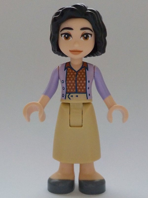 Friends Michelle - Lavender Jacket, Tan Skirt Long, Dark Bluish Gray Shoes