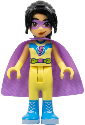 Friends Liann - Bright Light Yellow Superhero Costume, Medium Lavender Cape
