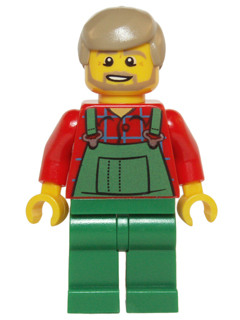 Farmer with Green Overalls