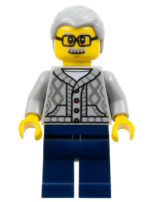 Man in Cardigan Sweater