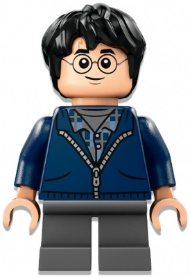 Harry Potter - Dark Blue Hoodie, Dark Bluish Gray Short Legs