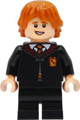 Ron Weasley - Gryffindor Robe Clasped, Black Medium Legs, Open Mouth Smile