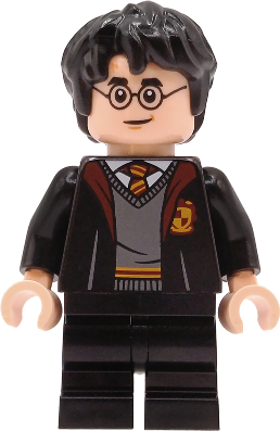 Harry Potter - Gryffindor Robe Open, Black Medium Legs, Hair Thick and Messy