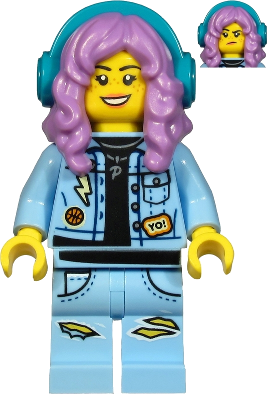 Parker L. Jackson - Denim Jacket with Headphones (Smile / Grumpy)