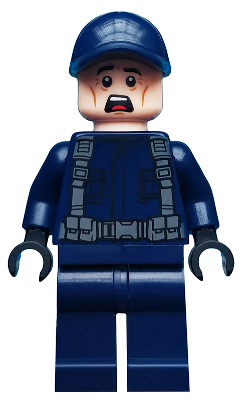 ACU Guard - Male, Dark Blue Cap, Light Nougat Head, Scared