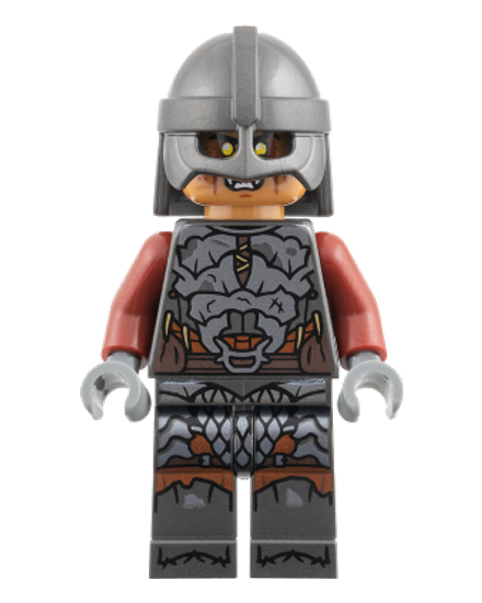 Orc - Medium Nougat Head, Pearl Dark Gray Armor and Helmet, Dark Red Arms