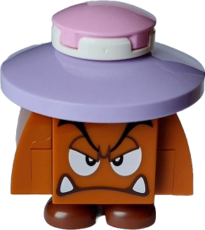 Goomba (Black Interior Pieces) - Angry, Eyelids, Lavender Hat