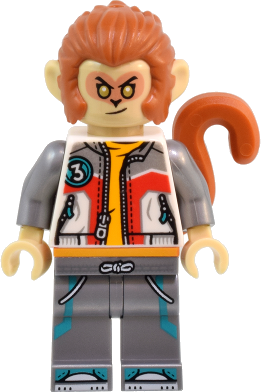 Monkey King - White Jacket, Flat Silver Legs