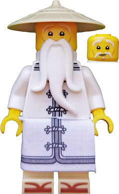 Sensei Wu - The LEGO Ninjago Movie, White Robe, Zori Sandals