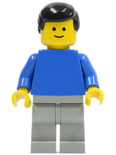 Male with Plain Blue Torso