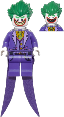 The Joker - Long Coattails, Smile with Pointed Teeth Grin, Neck Bracket