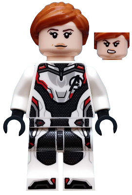 Black Widow - White Jumpsuit, Dark Orange Ponytail