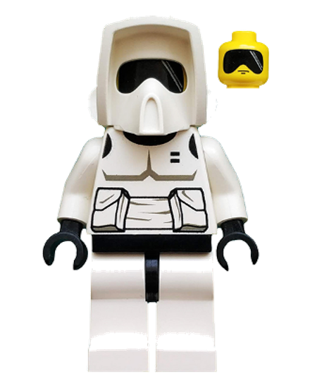 Imperial Scout Trooper - Yellow Head, Dark Gray Torso Print