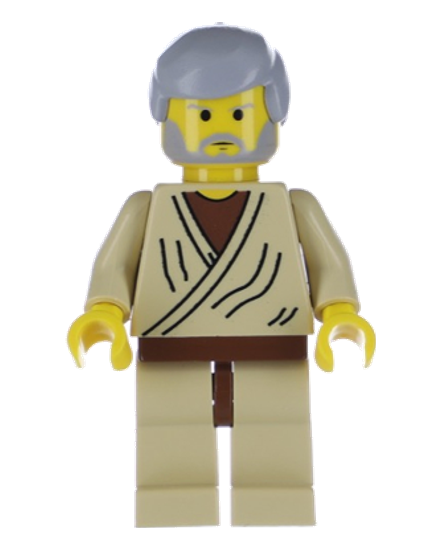 Obi-Wan Kenobi - Old, Yellow Head, Light Bluish Gray Hair