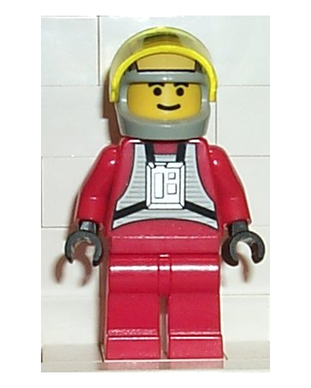 Rebel Pilot B-wing (Yellow Head, Light Gray Helmet, Trans-Yellow Visor)