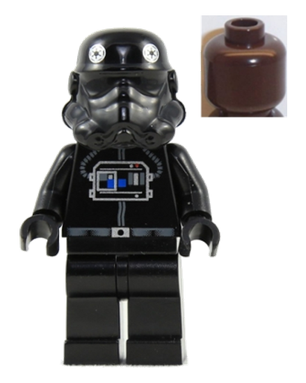 Imperial TIE Fighter Pilot - Brown Head