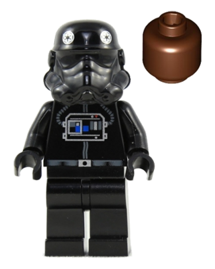 Imperial TIE Fighter Pilot - Reddish Brown Head