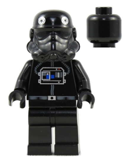 Imperial TIE Fighter / Interceptor Pilot - Black Head