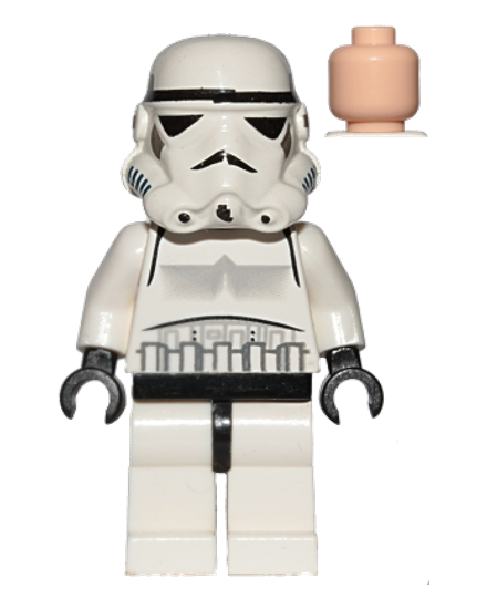 Imperial Stormtrooper - Light Nougat Head, Solid Mouth Helmet