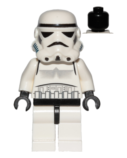 Imperial Stormtrooper - Black Head, Solid Mouth Helmet
