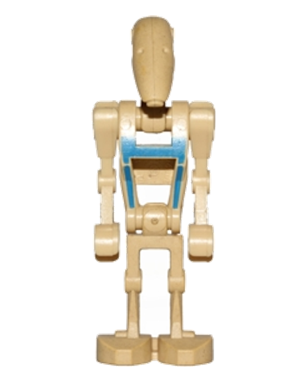 Battle Droid Pilot - Tan Torso with Blue Insignia, Angled Arms