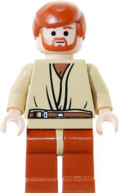 Obi-Wan Kenobi - Light Nougat, Dark Orange Hair and Legs, Gold Headset