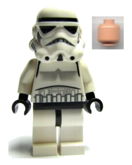 Imperial Stormtrooper - Light Nougat Head, Dotted Mouth Helmet