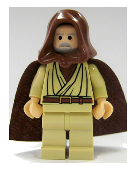 Obi-Wan Kenobi - Old, Reddish Brown Hood and Cape, Black Eyes