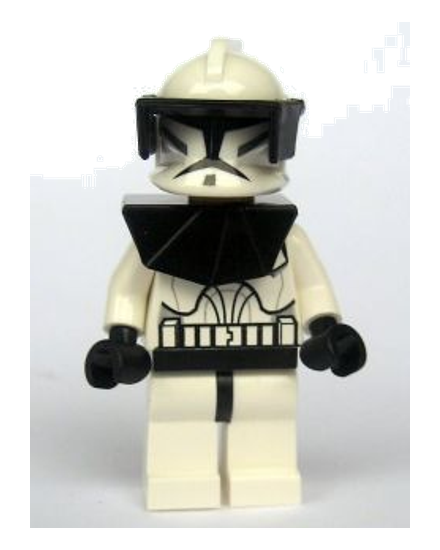 Clone Trooper (Phase 1) - Black Visor and Pauldron, Large Eyes