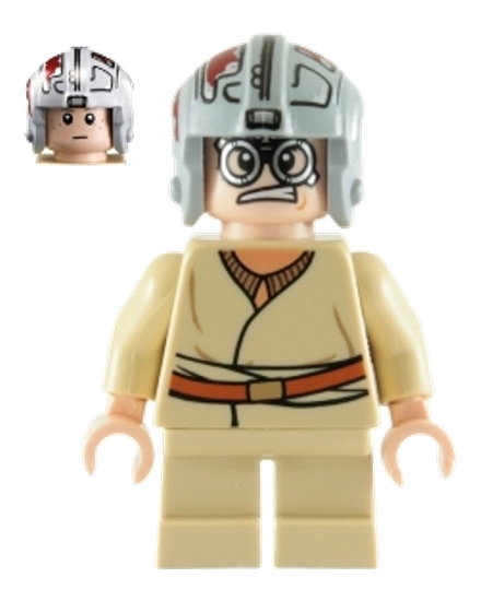 Anakin Skywalker - Short Legs, Light Bluish Gray Helmet