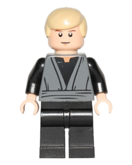 Luke Skywalker (Dark Bluish Gray Jedi Robe)