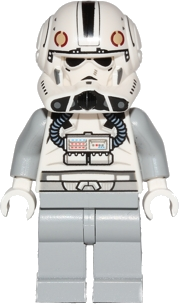 Clone Trooper V-wing Pilot (Phase 2) - Light Bluish Gray Arms and Legs, White Head