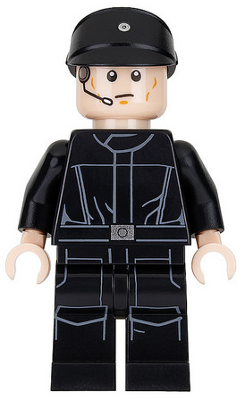 Imperial Shuttle Pilot - Light Nougat Head with Headset, Imperial Officer Cap