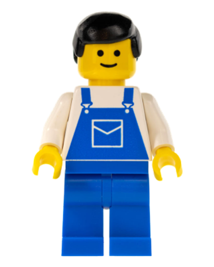 Male in Blue Overalls