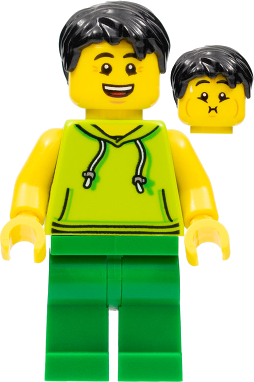 Ludo Green - Male, Lime Hoodie, Green Legs, Black Hair