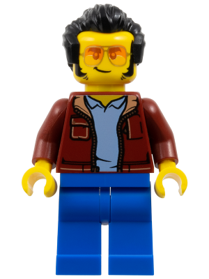 Man, Dark Red Jacket